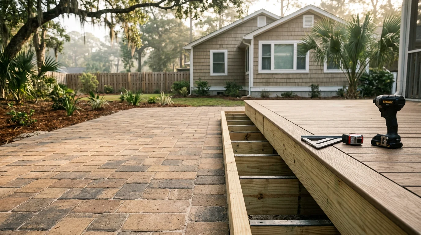 Custom patio and deck construction in Myrtle Beach